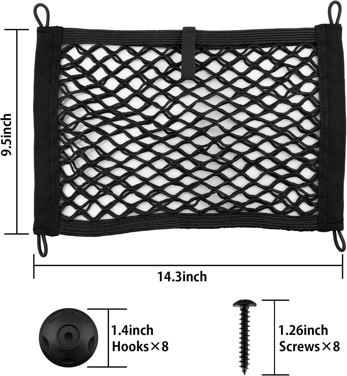 2-Pack Small Mesh Storage Pocket Organizer 14.3"x9.5"