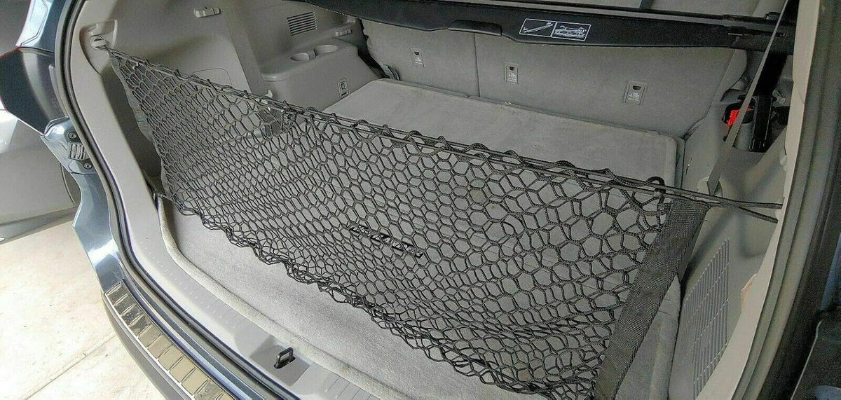 Trunk Organizer Cargo Net for Toyota Highlander 2014–2025 – Envelope Style Cargo Net for SUV – Premium Mesh Car Trunk Organizer Vehicle Carrier Storage–Compatible with Highlander
