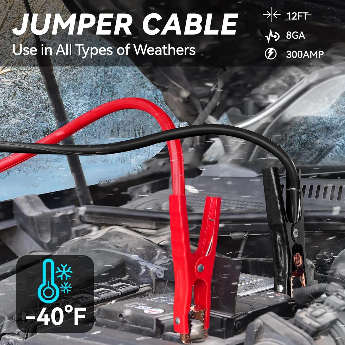 Car Emergency Kit with Portable Air Compressor, Winter Car Safety Roadside Assist Kit, Emergency Car Kit for Cars, Trucks
