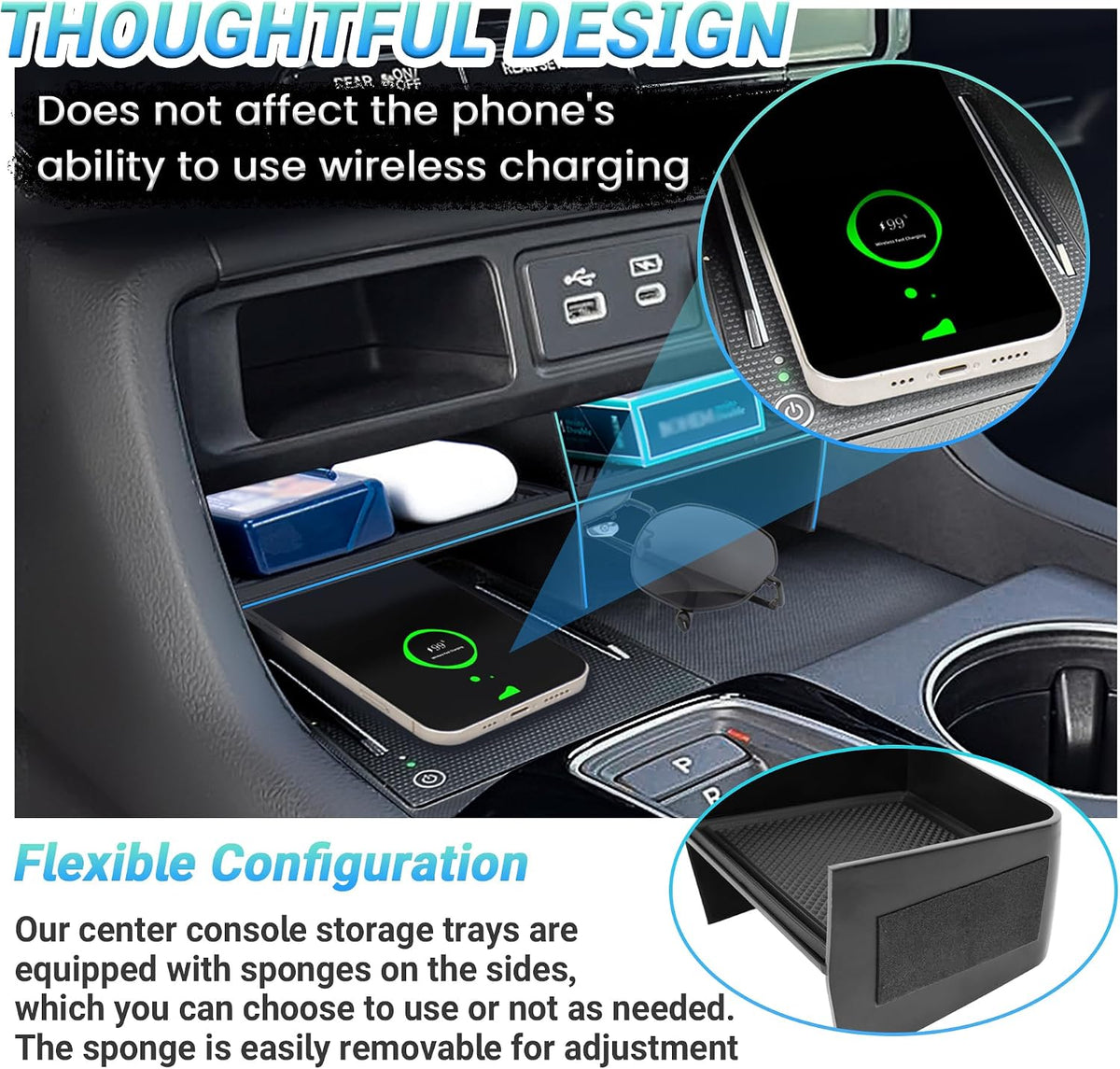 Center Console Organizer for 2023-2026 Honda Pilot/2026 Passport