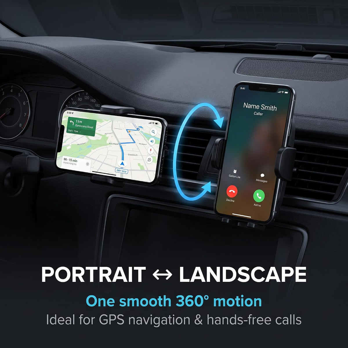 LeTinn Car Phone Holder Vent Mount Whit One-Hand Auto-Clamp,No Block A/C