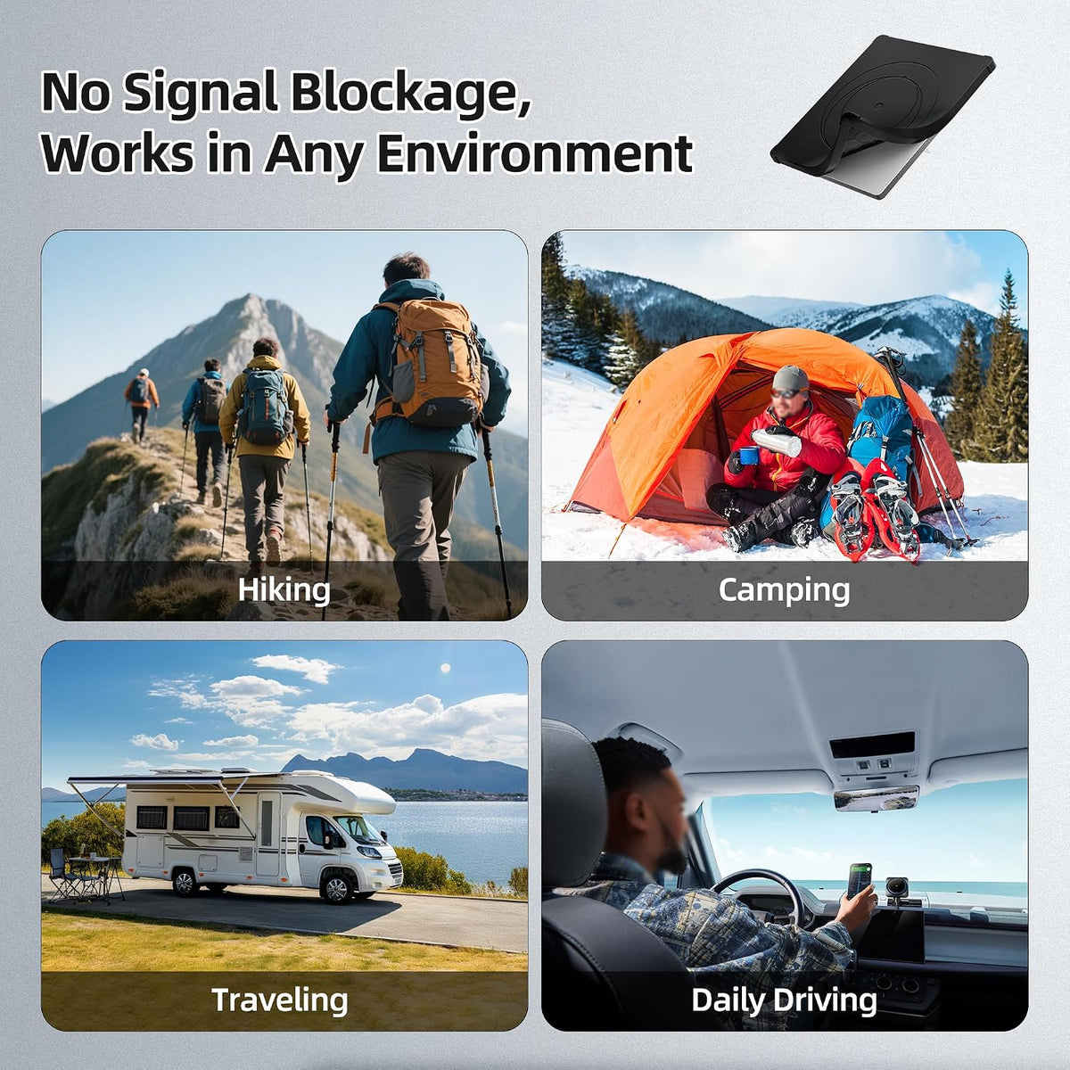 Starlink Mini Cover Rugged Silicone Protective Cover Hexagonal Heat Dissipation Vents Heavy Duty Starlink Mini Accessories 4X Shock-Absorbing Reinforced Armor Corners All-Weather Dustproof