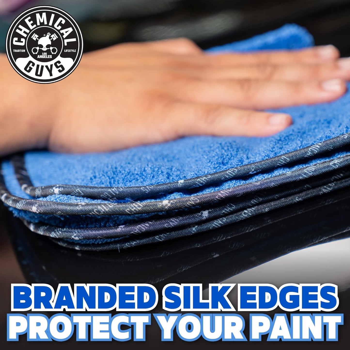 Chemical Guys, Professional Microfiber Towels, 16 x 16 in, Blue, 24 Pack | Ultra-soft, scratch-free towels to buff wax, dry panels and clean glass and interiors, machine washable