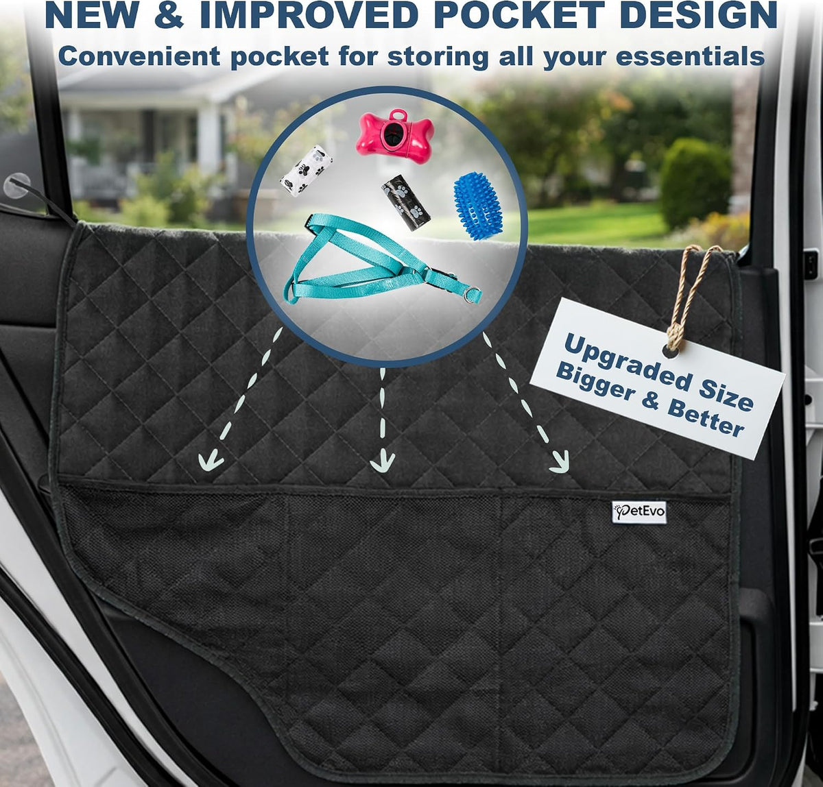 2026 Version-2X Extra Durable Premium Interior Car Door Protector from Dog Scratches - Pet Car Window Protector Door Covers - Waterproof Anti-Scratch, Scratch Resistant, Size 27.5" x 23.5"
