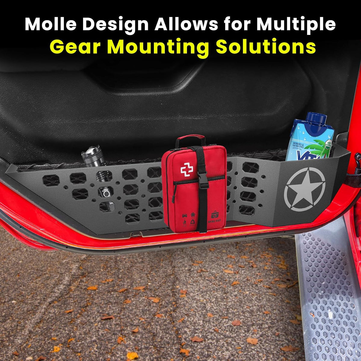 Eamplest Metal Front Door Storage Box for Jeep Wrangler JL JLU 2018-2026