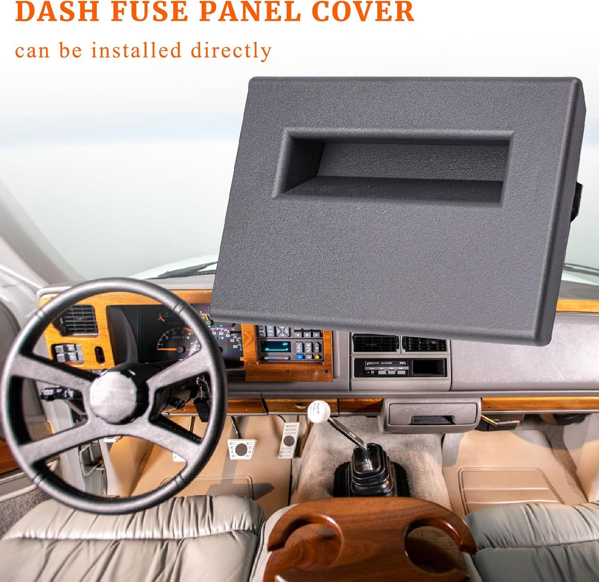 Dash Fuse Panel Cover Dash Trim Cover Compatible with 88-94 Chevrolet and General Motors Truck Snug Fit Pickup Truck Interior Car Accessories Gray
