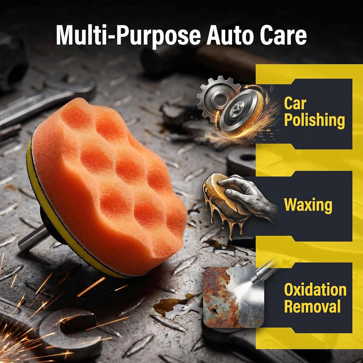 4 Inch Buffing Polishing Pads, 10 Pcs Drill Polishing Kit