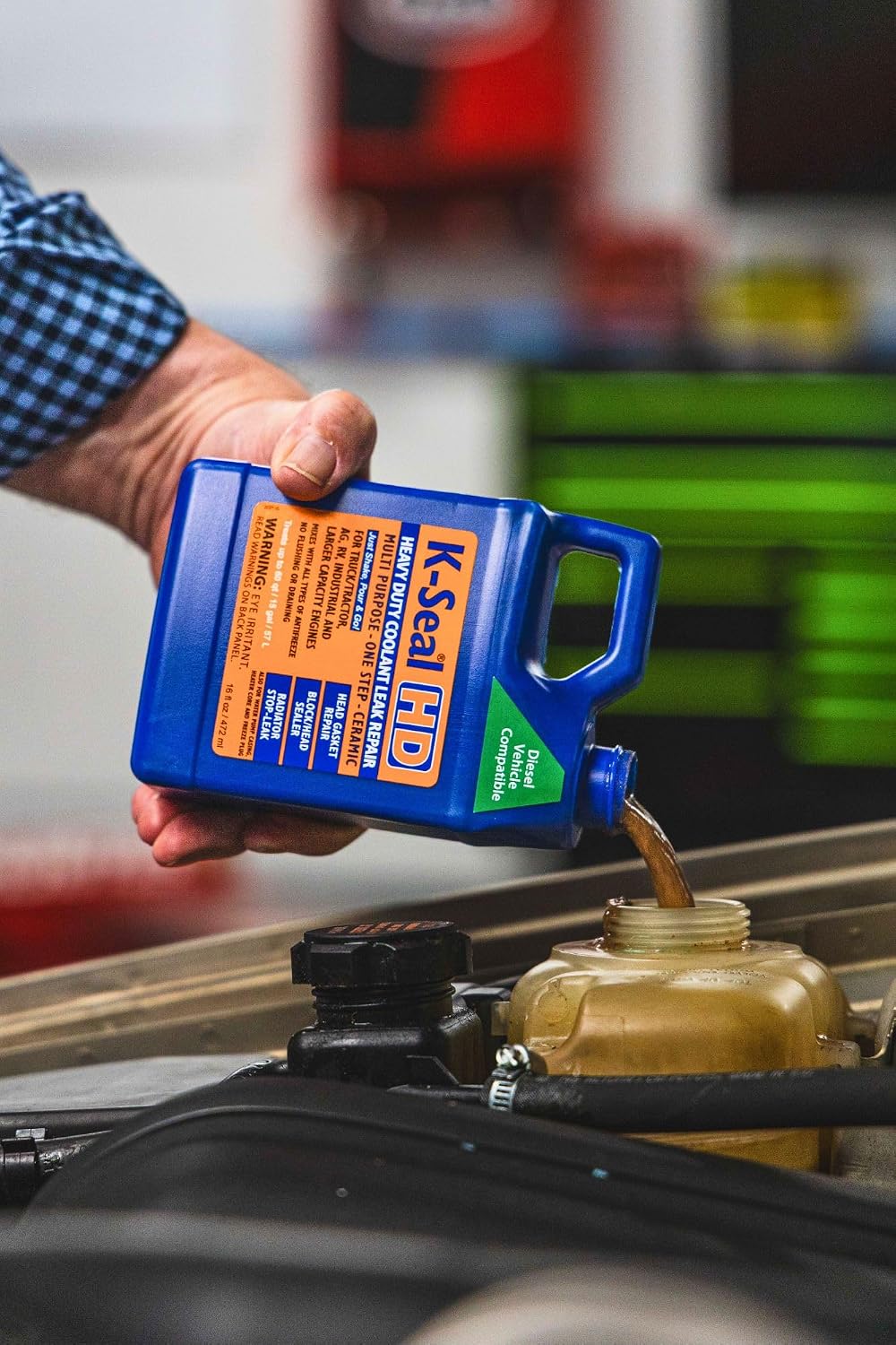 K-Seal ST5516 Heavy-Duty Multi-Purpose One Step Coolant Leak Repair, 16 oz, Pour and Go, Mixes with All Antifreeze, No Flushing Required