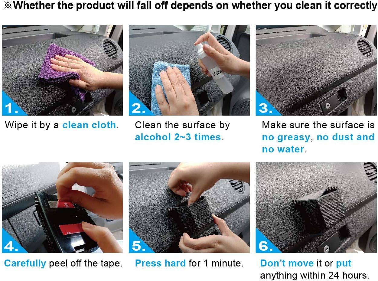 Hypersonic Front Seat Car Organizer Universal Vehicle Dashboard Pocket Holder Plastic Black Cargo Storage Box Holds Phone Money Cards Keys Glasses Remote