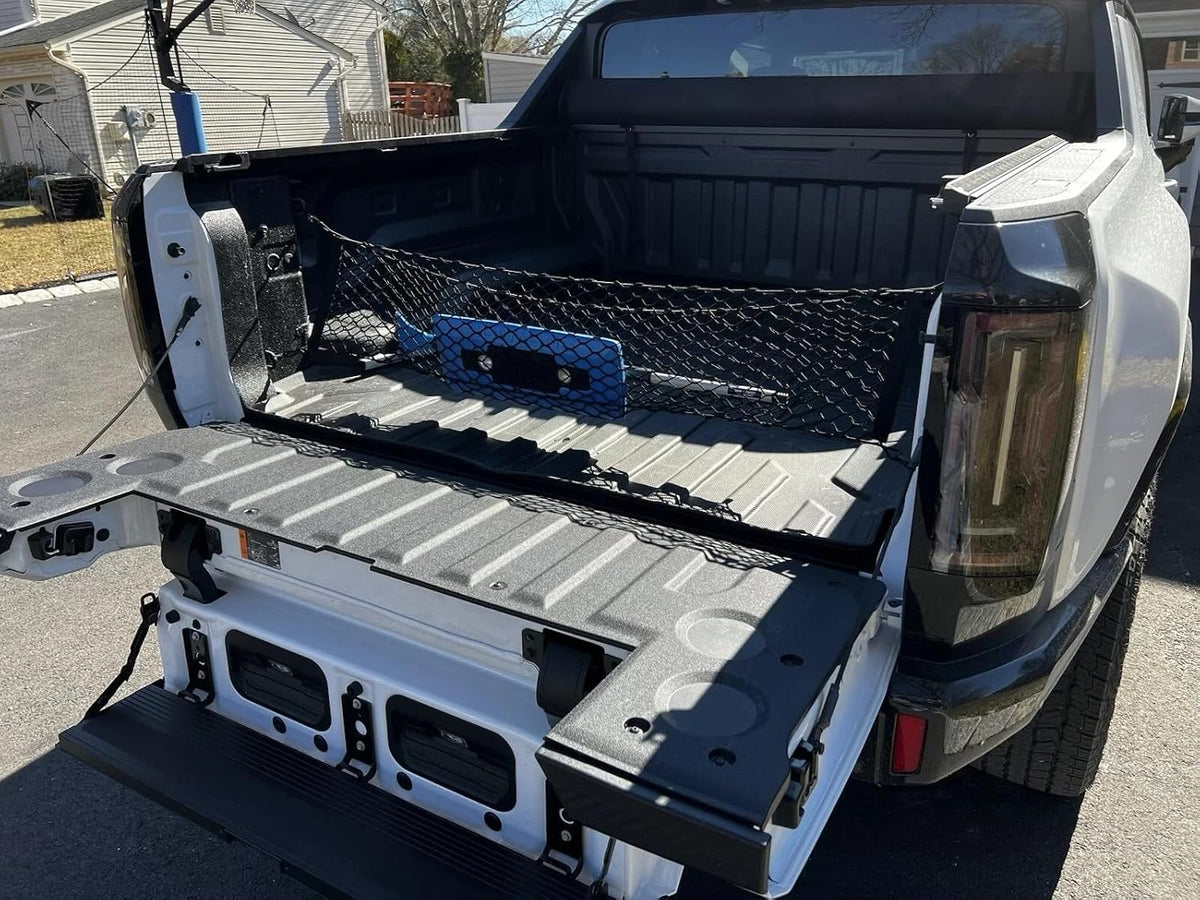 Trunk Bed Cargo Net for GMC Hummer EV Pickup 2022-2026 – Envelope Style Cargo Net for Pickup–Premium Mesh Car Trunk Organizer Vehicle Carrier Storage–Compatible with Hummer EV