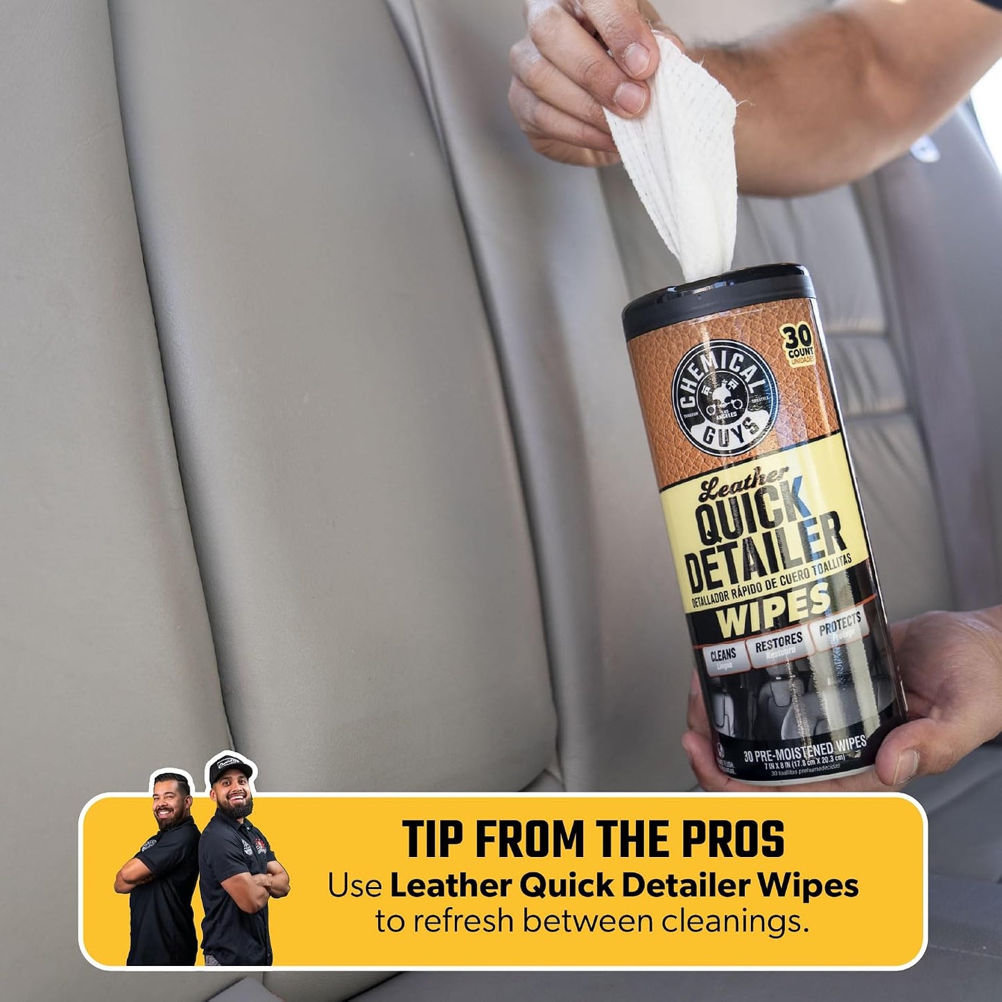Chemical Guys, 9-Piece Leather Cleaner &amp; Conditioner Kit for Car Interiors | Cleans then conditions seats, furniture, jackets and boots, brushes and towels included for many leather types