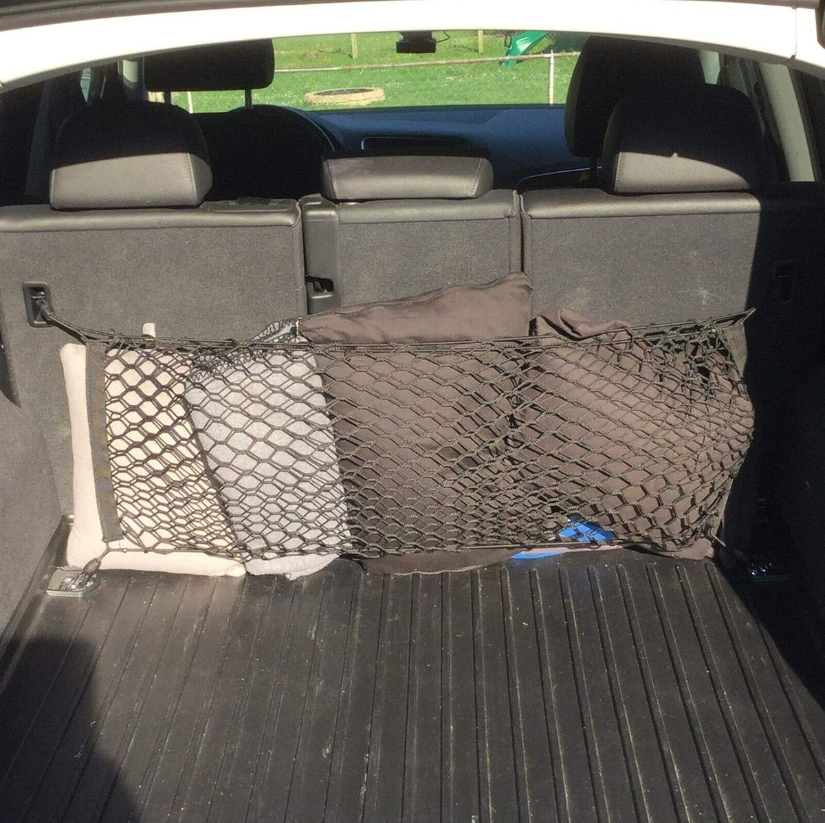 Rear Seats Trunk Organizer Cargo Net for Audi Q8 SQ8 2019-2025 – Envelope Style Cargo Net for SUV – Premium Mesh Car Trunk Organizer Vehicle Carrier Storage – Compatible with Audi Q8