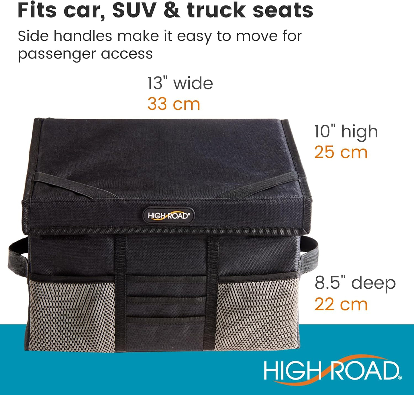 High Road Carganizer Front Seat Car Office Organizer and Mobile Office Work Truck Organizer with Filing Dividers and Desk Top Cover | Front Seat