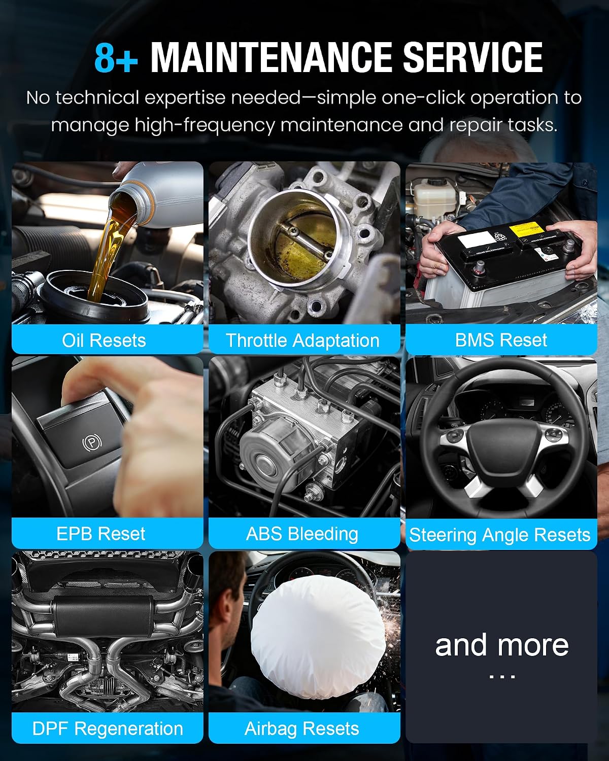 GOOLOO DS900 OBD2 Car Scanner ABS SRS Transmission, No Subscription Fees