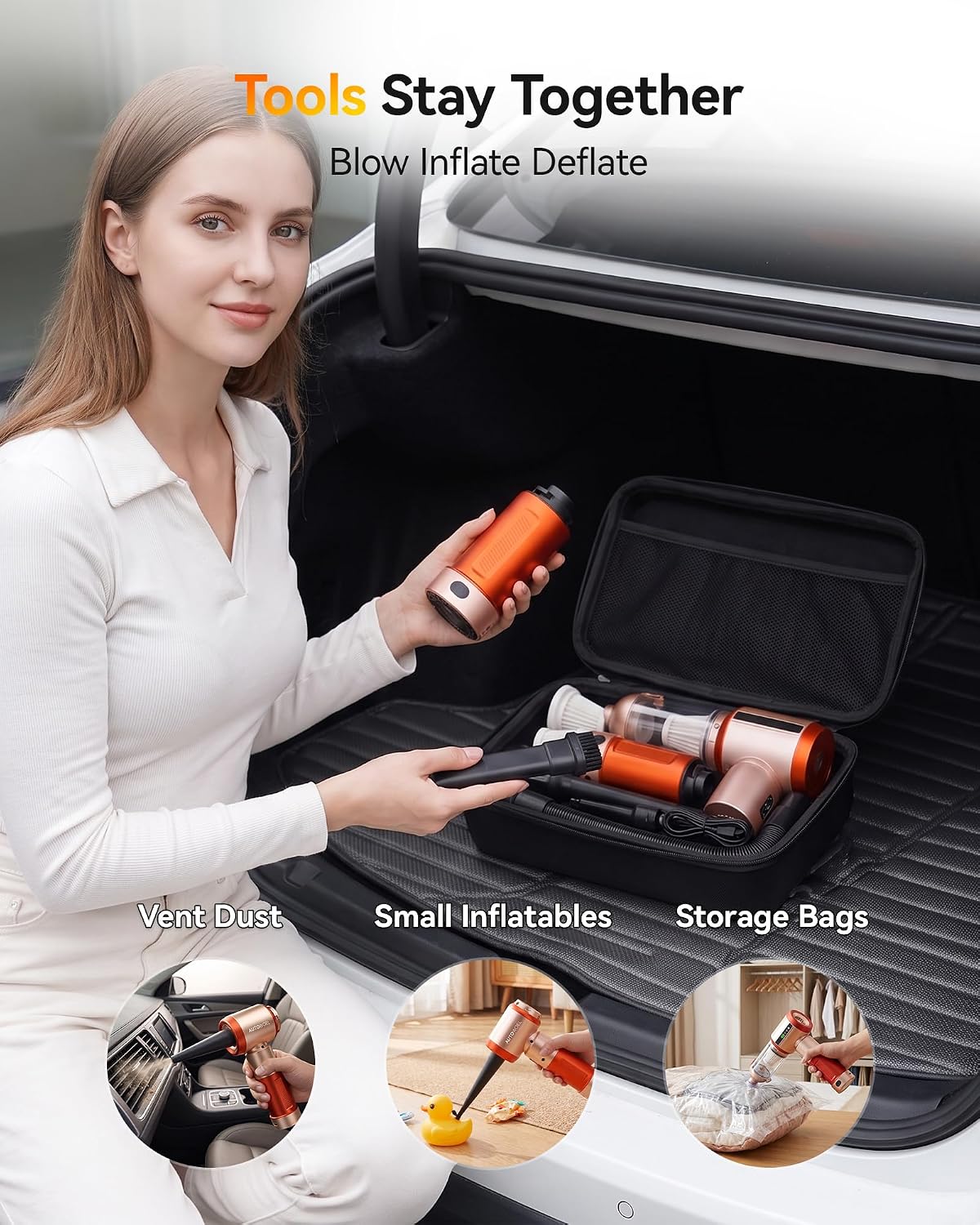 Cordless Handheld Car Vacuum Cleaner 22000PA with Removable Battery