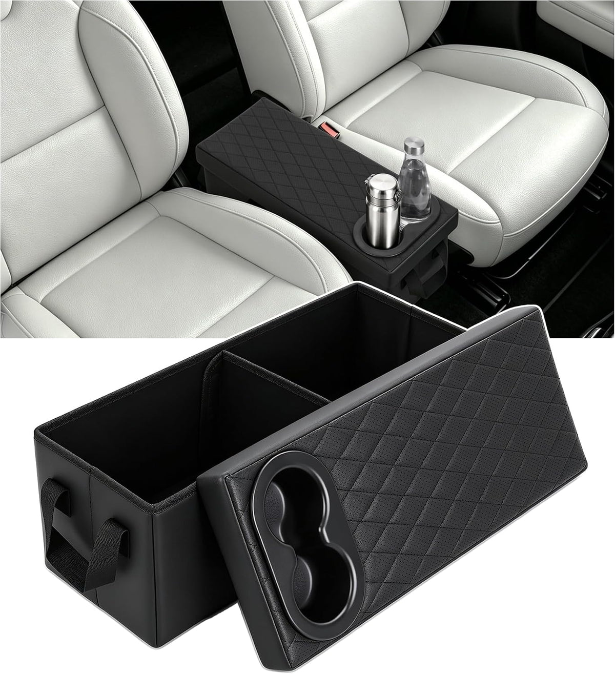 Car Seat Organizer with Cup Holders For 2019-2026 Ascent 7 Seater