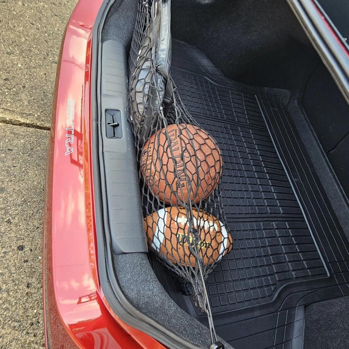 Rear Trunk Organizer Cargo Net for Nissan Sentra 2022-2025 – Envelope Style Cargo Net for Sedan – Premium Mesh Car Trunk Organizer Vehicle Carrier Storage – Compatible with Sentra