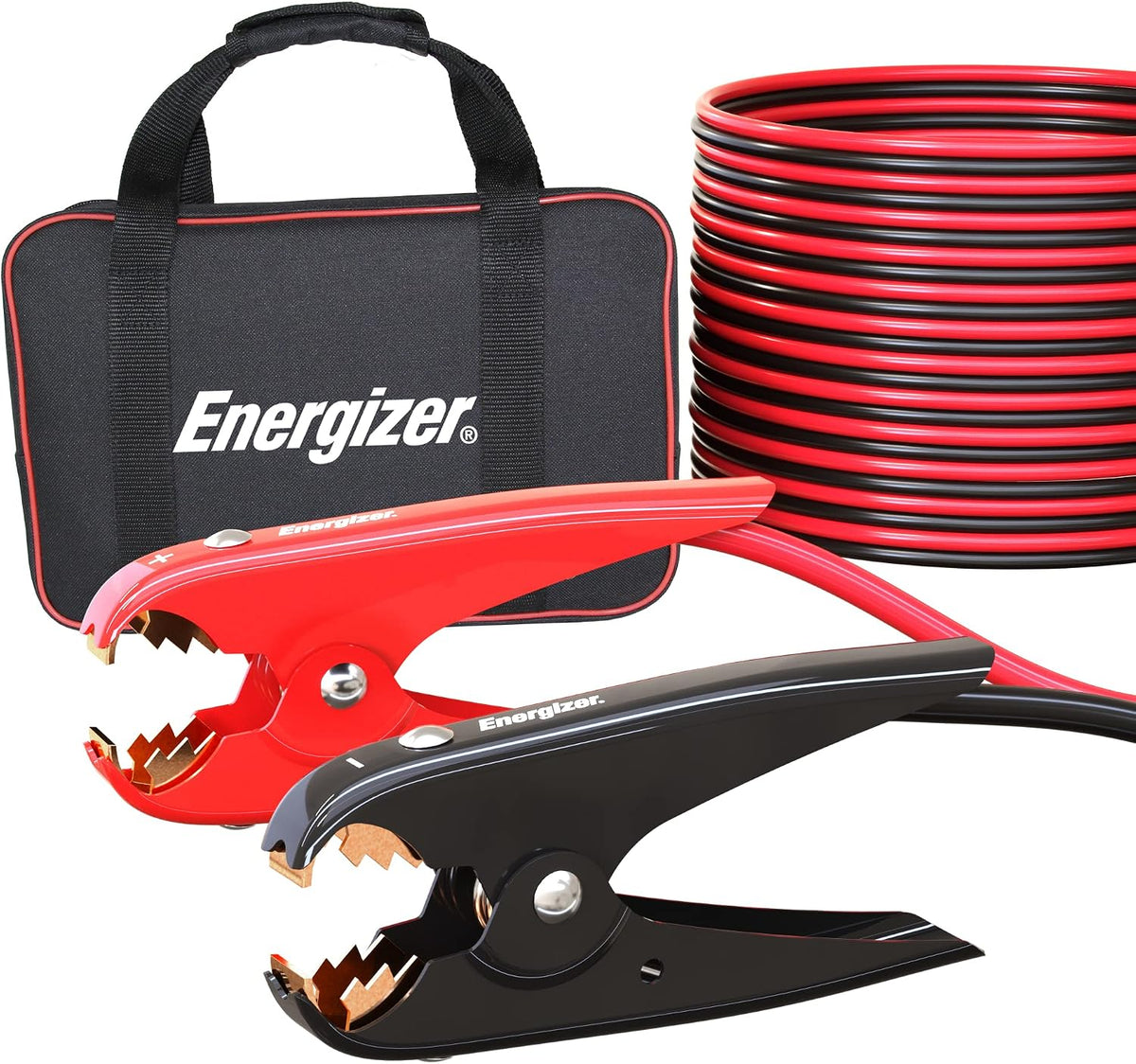 Energizer Jumper Cables for Car Battery, Heavy Duty Automotive Booster Cables for Jump Starting Dead or Weak Batteries with Carrying Bag Included (20-Feet (4-Gauge)