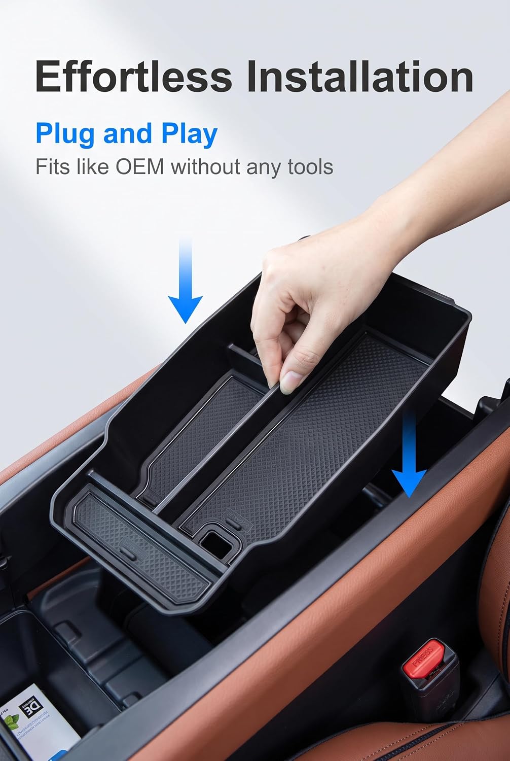 Center Console Organizer, Car Armrest Storage Tray for Daily Items