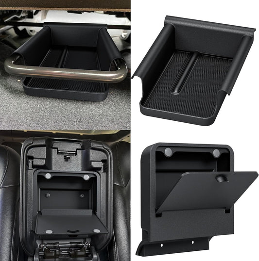 DIAMOOKY Front Under Seat Storage Organizer for Jeep Wrangler JL JLU 2018-2026 & Gladiator JT 2020 2021 2022 2023 2024 2025 2026 Accessories Hidden Center Console Organizer, 2PCS (Not for Power Seat)