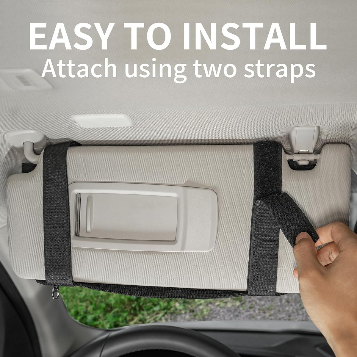 Car Visor Organizer with Coin Pouch for for Cars, SUVs & Trucks