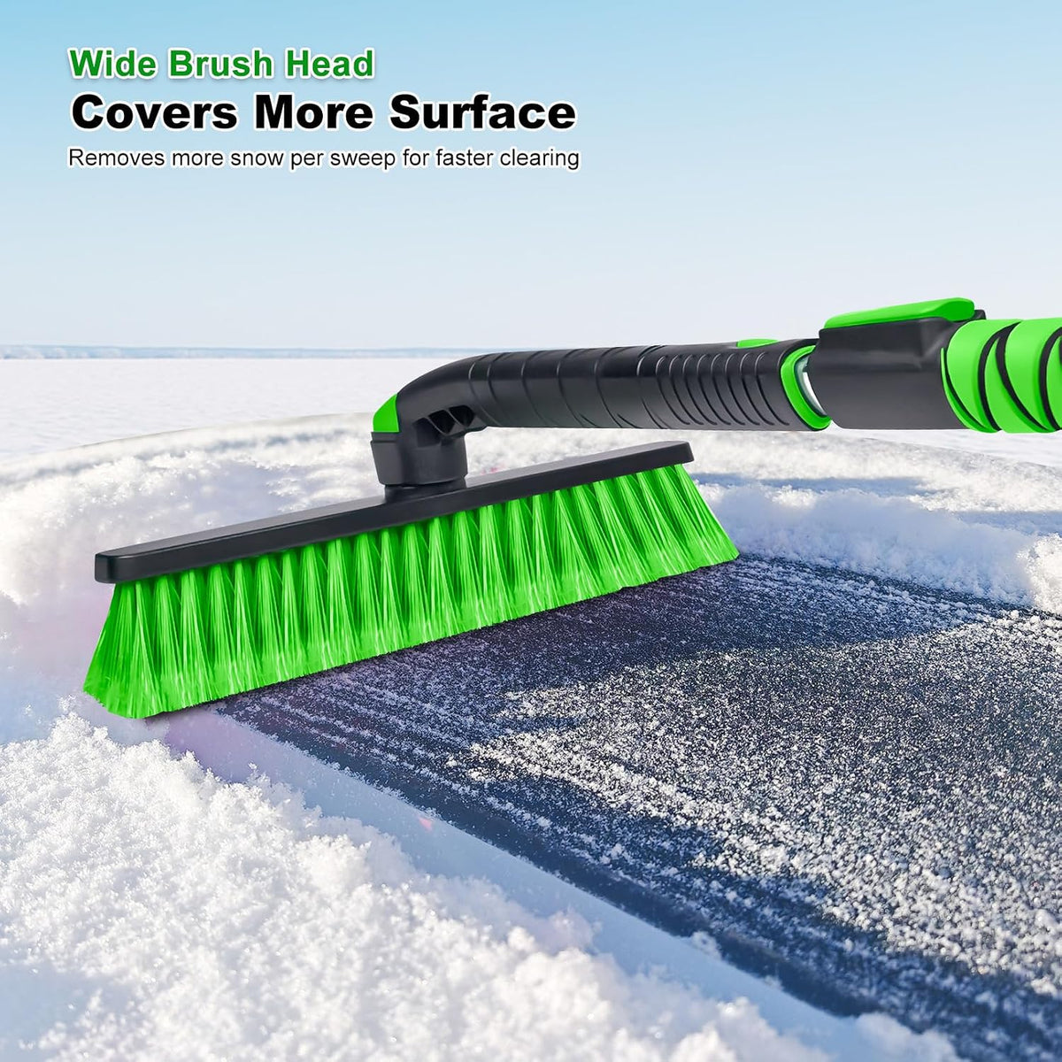 SEAAES 48 Inch Extendable Snow Brush, Windshield Ice Scraper for SUV Truck