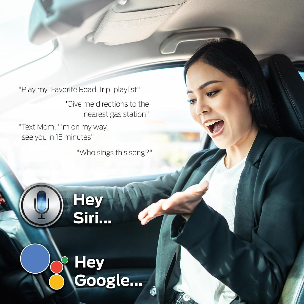 Monster Bluetooth FM Transmitter for Car Cigarette Lighter with 20W QC3.0 USB A & USB C PD Charger, Bass Boost Button, Flash Drive Port, Google Voice & Siri Compatible, Hands-Free Calls, Microphone