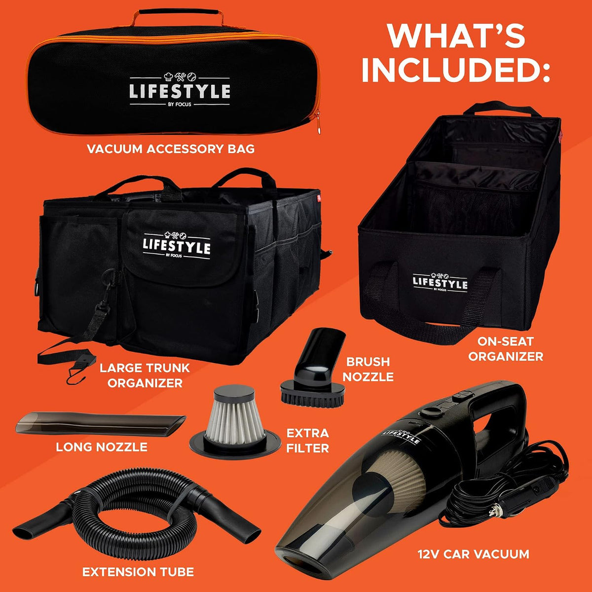 Lifestyle by Focus Car Storage and Vacuum Set