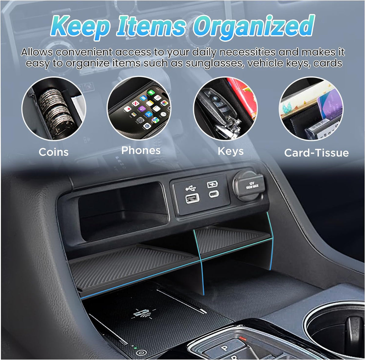 Center Console Organizer for 2023-2026 Honda Pilot/2026 Passport