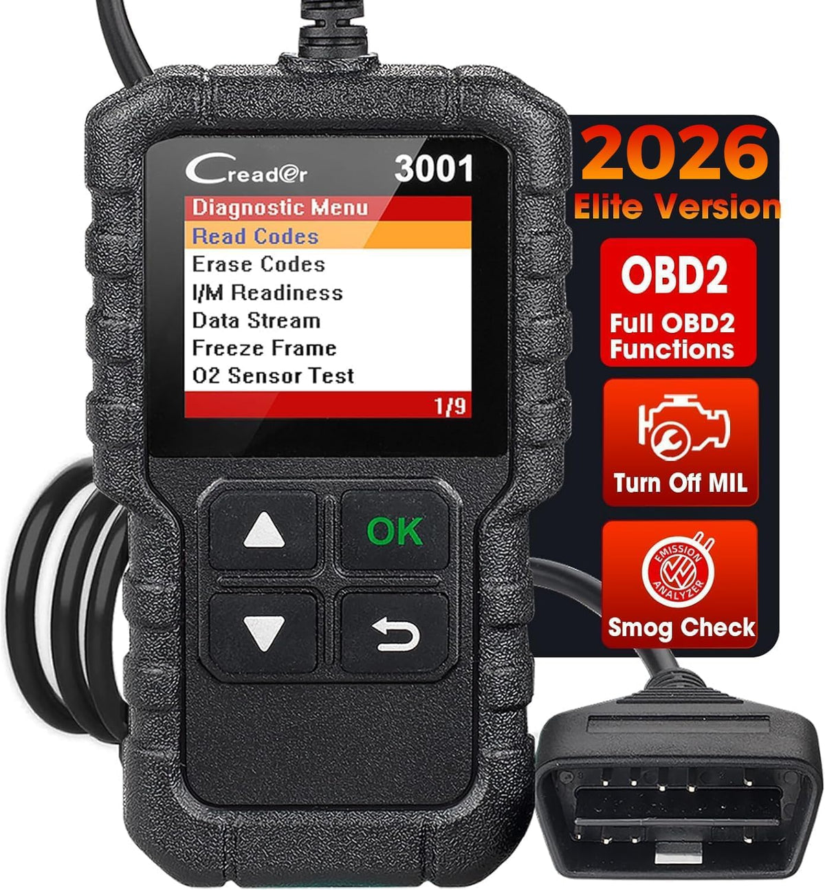 LAUNCH Creader 3001 OBD2 Scanner, Check Engine Code Reader, Lifetime Update