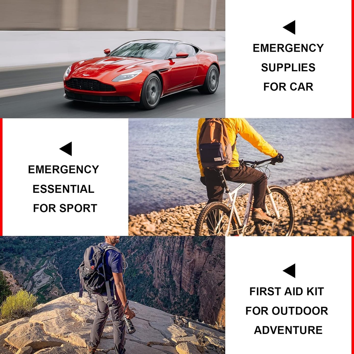 Small-Waterproof Car First-Aid Kit Emergency-Kit - Green 277Piece Camping Equipment for Camping Hiking Home Travel YIDERBO