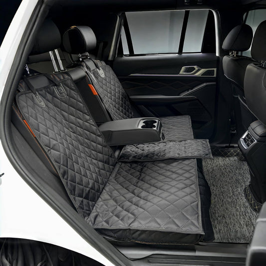 Dog Car Seat Cover for Back Seat Pet Cover for Dogs Waterproof Bench Seat Cover Protector Scratch Proof Nonslip Soft Dog Back Seat Cover for Cars Trucks SUV（48" L ×52" W