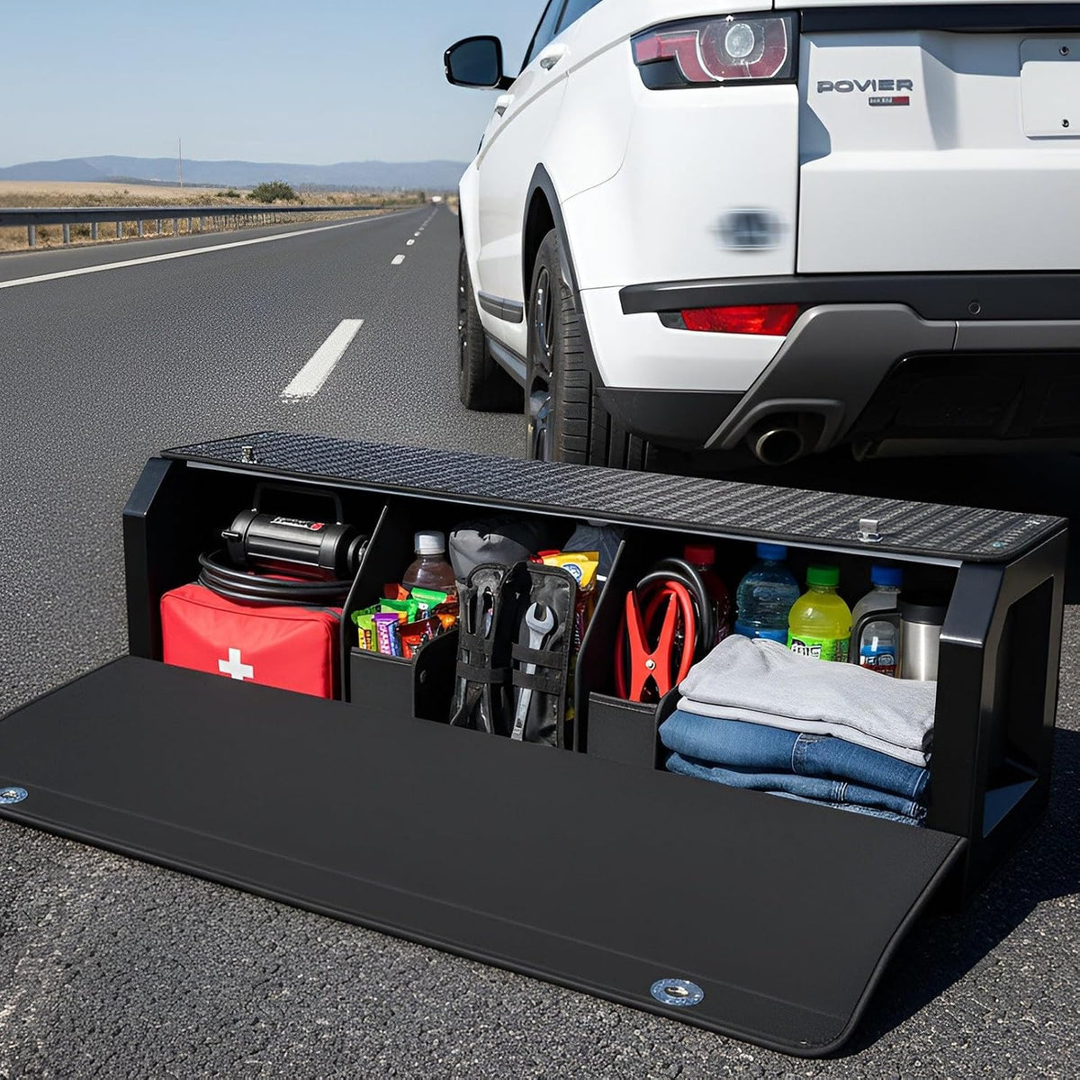 SUV Trunk Organizers and Storage, Waterproof Leather Car Storage Box