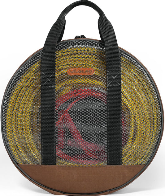 WELKINLAND 16-Inch Jumper Cable Bag, 15L Load & 180° Open Clear Cable Bag