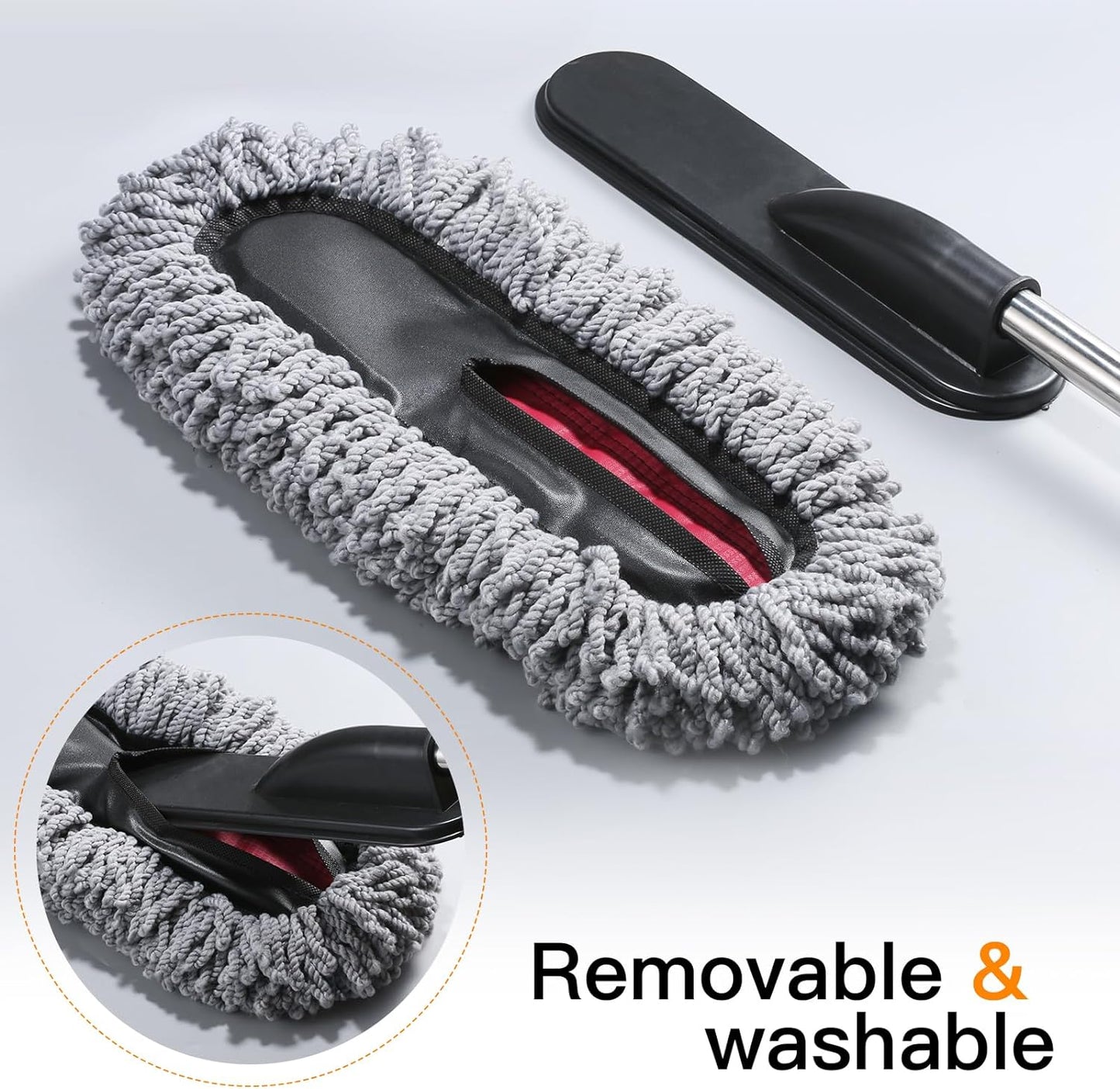 IPELY 3 Pack Large Microfiber Car Duster Exterior Scratch Free with Extendable, Car Duster Interior Multipurpose dust Cleaning