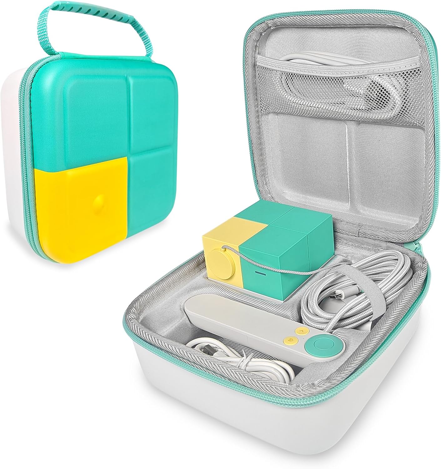 Travel Carry Case Compatible with Nex Playground Game System,Lithtweight Hard Shel lPortable Storage for Indoor Family Game Console HDMI & Power Cord, Remote