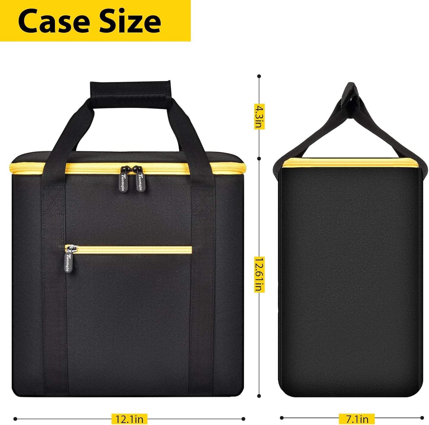 Jump Starter Hard Case for DEWALT DXAEPS14 2000 Peak, Car Emergency Bag | Pocket Stores Clamps Cables Accessories, Keeps Battery Booster Protected For Drivers, Road Trips And Trunk Kits, Bag Only