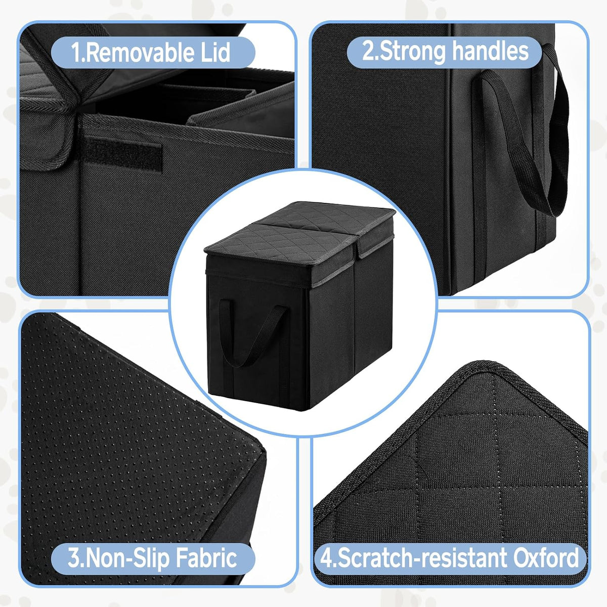 Dog Car Seat Extender with Seat Cover, Front & Back Seat Extender with Storage, Car Organizer for Large Dogs up to 120lbs