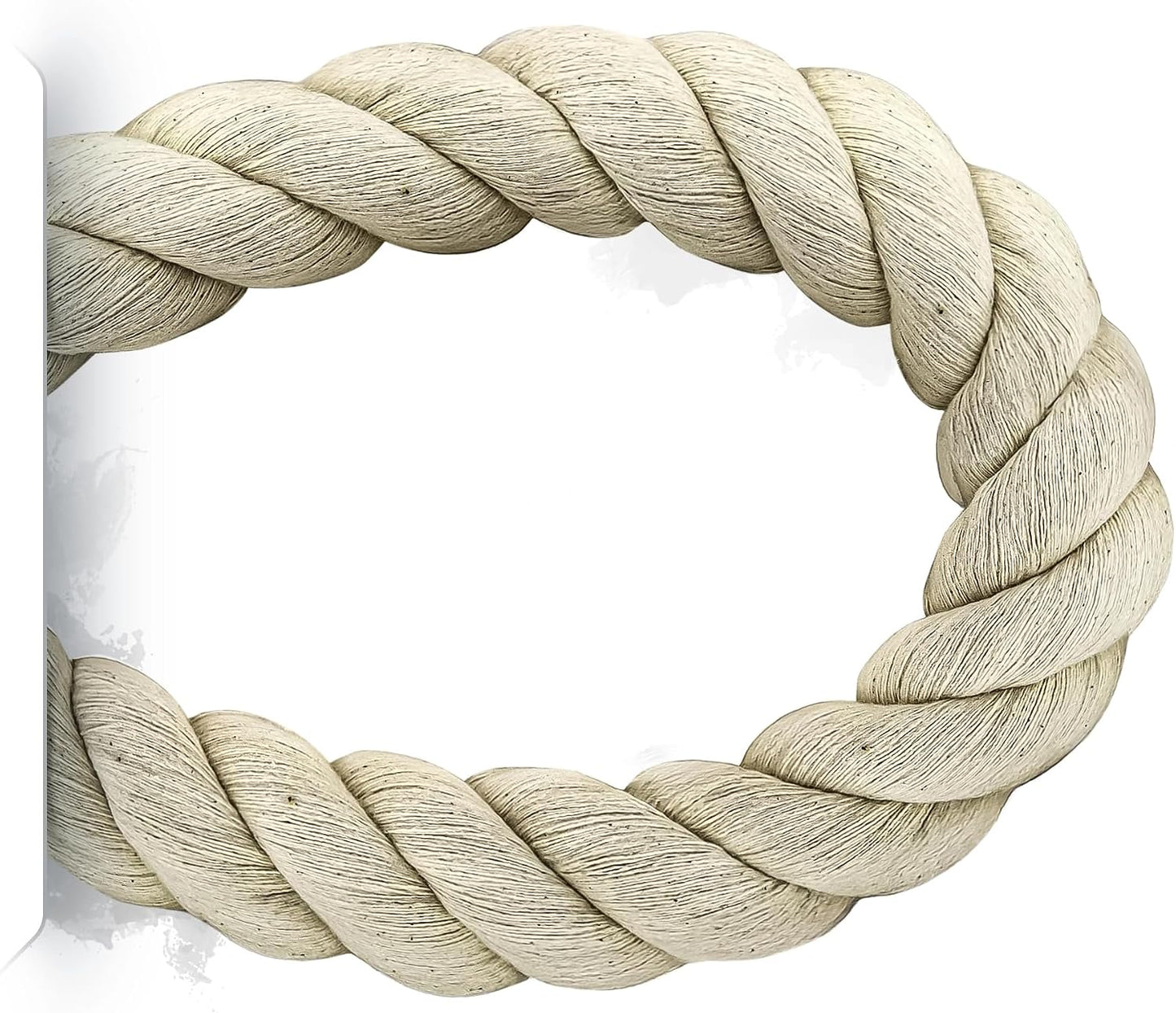 Pelican Rope 100% Cotton Twisted Rope, Natural Macrame Cord for Crafts, Pet Toys, Safe for Animals, DIY, Gardening,Indoor/Outdoor, Soft, Durable, Low-Stretch, 3/8" x 25ft