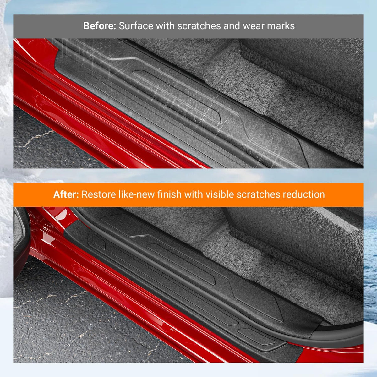powoq 8Pcs Door Sill Protectors Compatible with 2022-2026 Toyota Tundra