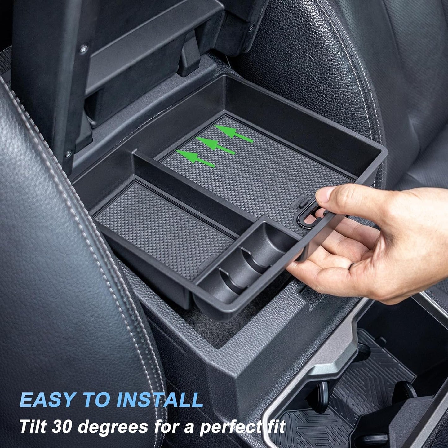 JKCOVER OEM Fit 2024 2025 2026 Tacoma Center Console Organizer Tray Compatible with 2024-2026 Toyota Tacoma(4th Gen) Accessories ABS Plastic Storage Box（Patented Design）