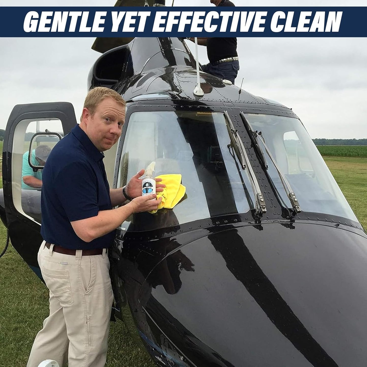 Plane Perfect Eyes Outside Windshield Cleaner - Aviation &amp; Multi Surface Glass, Plastic, Plexiglass - Streak Free, Non Abrasive, Reduces Fog, UV Safe for Airplanes, Cars, Boats &amp; LCD Screens | 16 Oz