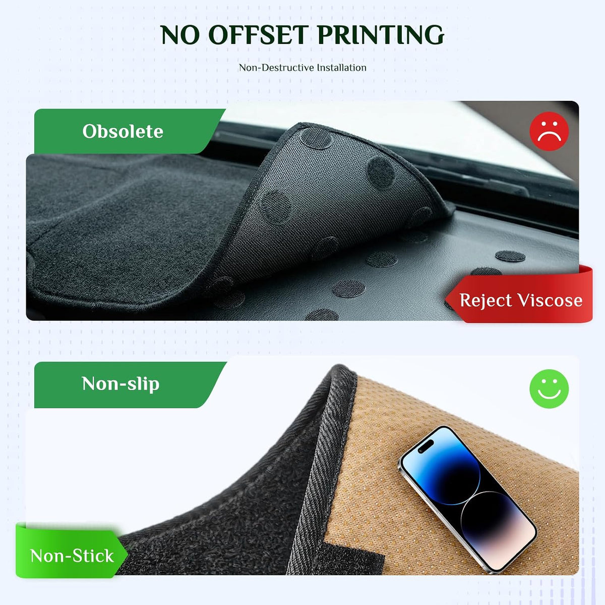 Dash Cover, Anti-Glare, Sun Protection, Dustproof, UV-Proof, Dashboard Covers, Interior Car Accessorie Fit for 2016 KI-A Optima (No Fit Hybrid Models), 2016-2020 Optima K5, Black
