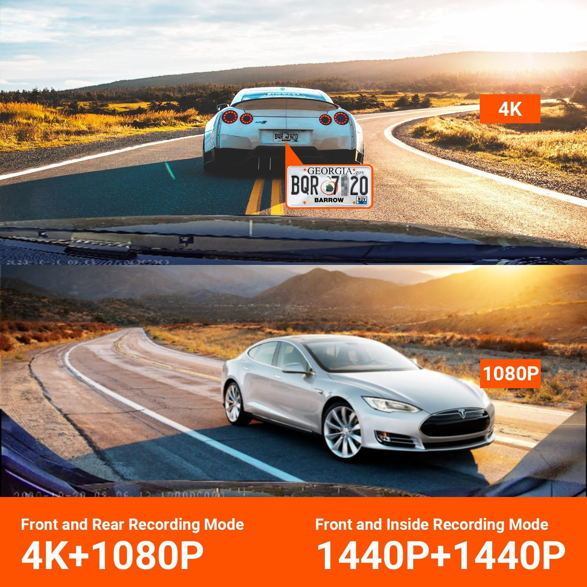 VANTRUE N4 3 Channel Dash Cam Front Inside Rear