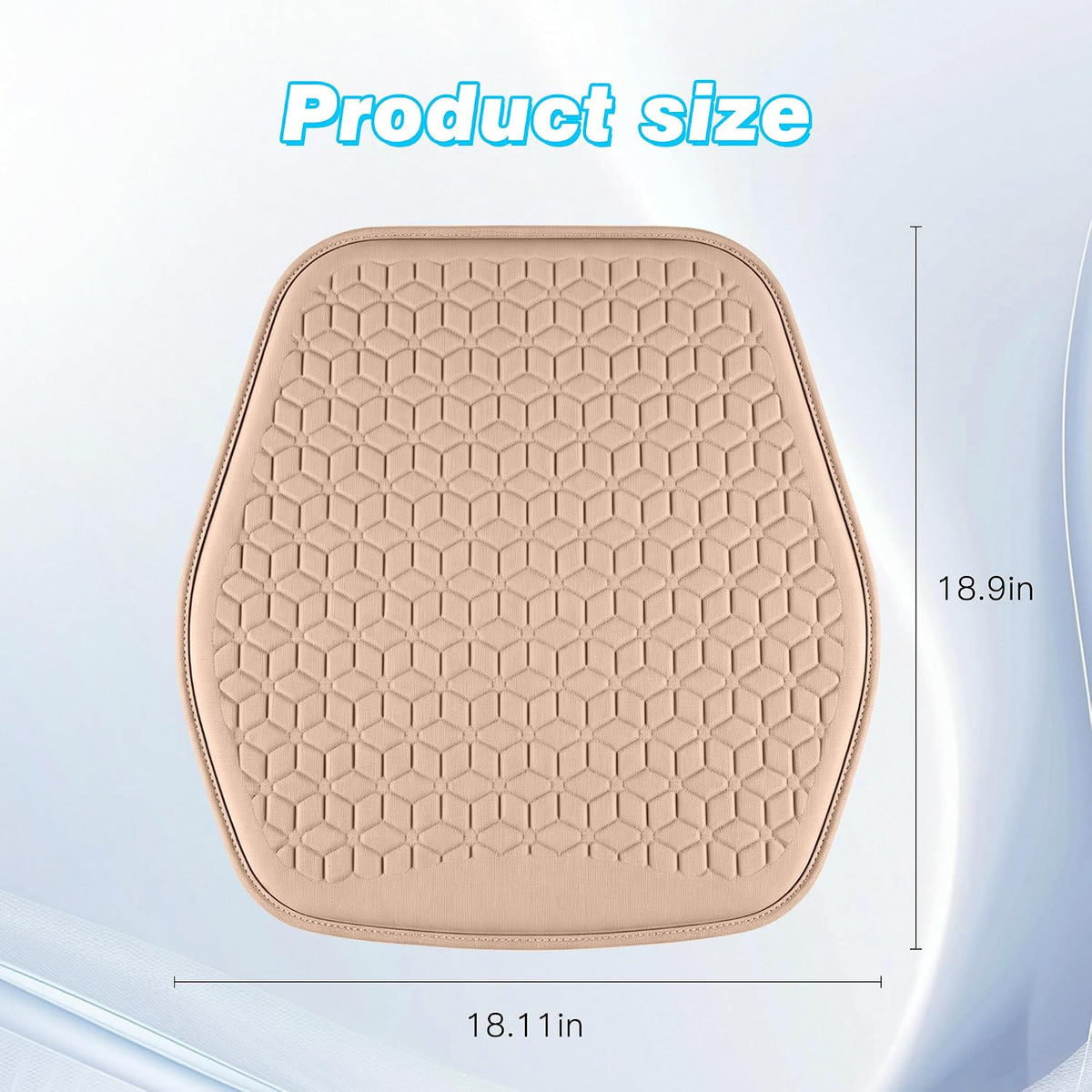 Thin Gel Car Seat Cushion, Non-Slip & Comfortable Automotive Front Seats Cushion Pad for Driver, Breathable Vehicle Interior Mat Cover Accessories (Pink)
