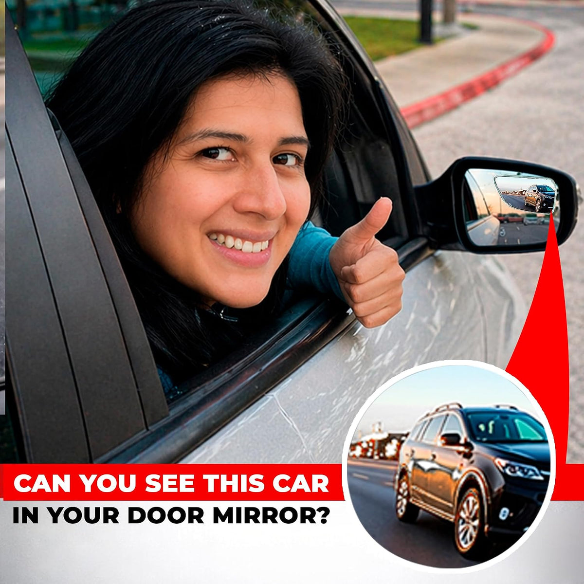 Blind Spot Mirror for Car Universal Fit Adjustable 2.75"X1.75" - HD Glass Frameless Convex Side Mirror Blindspot, Wide Angle Rear View Mirrors for SUVs, Trucks and RVs - Car Mirror Accessories