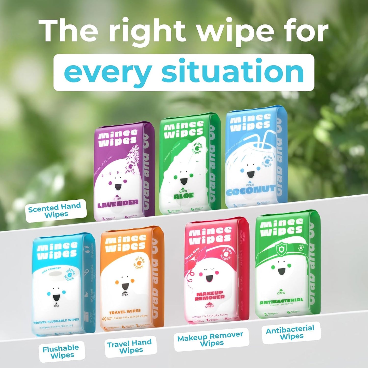 Impossibly Compact Travel Antibacterial Wipes Hand Sanitizer - 99% Water and Aloe - Safe for Sensitive Skin, Hand Wipes - Travel Essentials For Adults & Kids, 30 Pack Total 180 Wipes