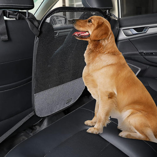 Petsfit Dog Car Barrier Vehicle Pet Barrier Backseat Mesh Dog Car Divider Net with Adjusting Rope and Hook Suitable for SUV Pickup and Small Cars