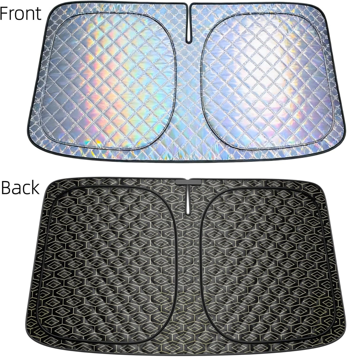 Foldable Windshield Sunshade for 2016-2026 Tesla Model 3 / Model Y | 5-Layer Laser Reflective Sun Shade | UV Protection Heat Shield Front Window Cover | Keeps Interior Cool & Protects Dashboard
