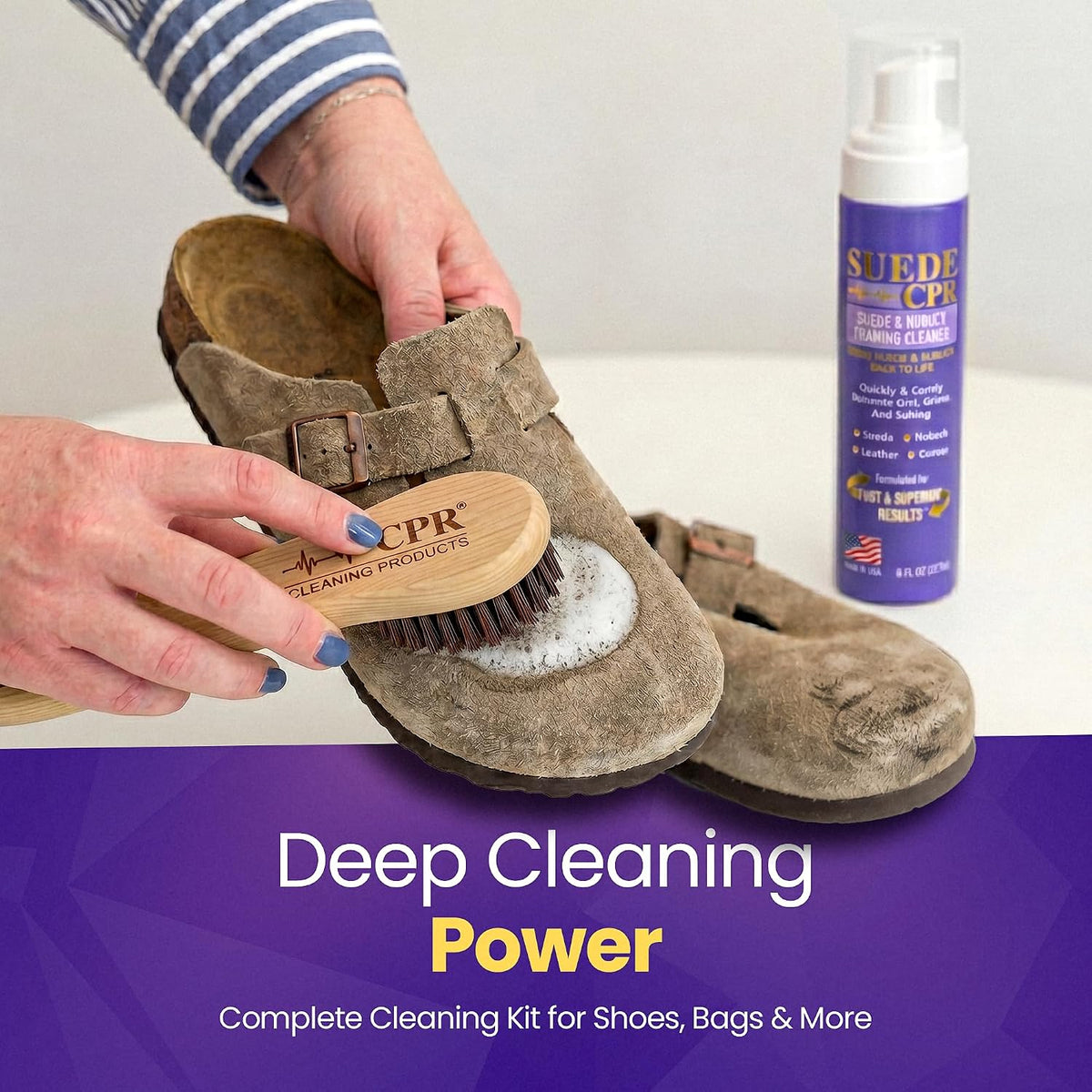 CPR Suede Nubuck Foaming Cleaner Kit, 8 oz